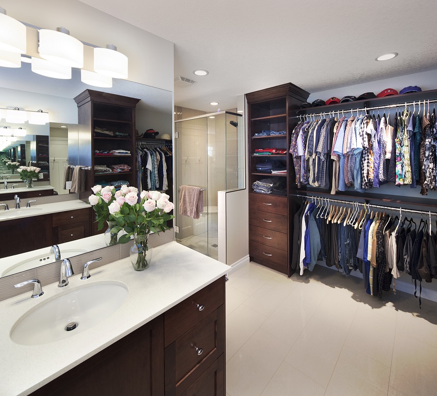 Luxury bathroom closet