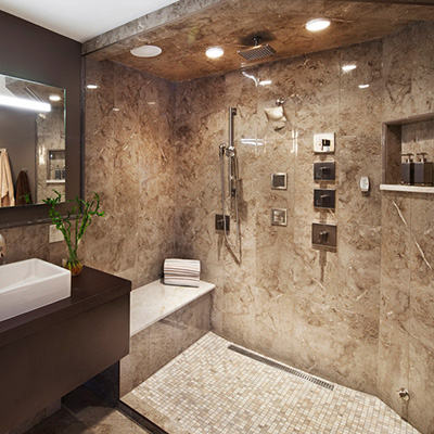 Rain Shower Body Jets | Calgary Bathroom Renovations