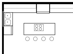 Island kitchen layout