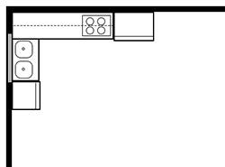 L shaped kitchen layout