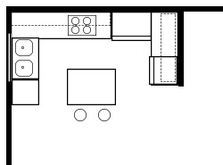 U shaped kitchen layout